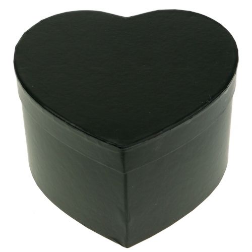 Floristik24 Flower box heart black 18 / 20cm 2pcs