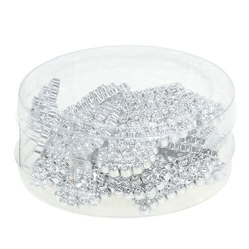 Floristik24 Hearts silver with adhesive point 5.5cm 12pcs