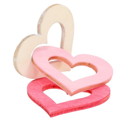 Product Hearts to scatter pink, pink, nature 4cm 72p