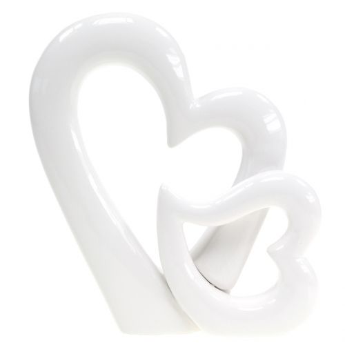 Floristik24 Decorative sculpture hearts H15cm 2pcs