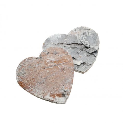 Product Hearts white made of birch bark 5cm 60p