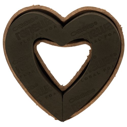 Heart-shaped floral foam OASIS® Renewal® Floral Foam Biolit® 27cm 2pcs