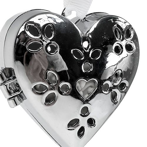 Product Heart hanger with rose scent silver 5cm