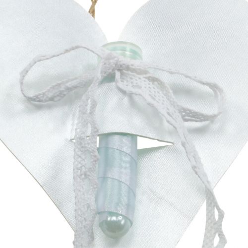 Floristik24 Heart hanger with orchid tubes white 16cm 6pcs