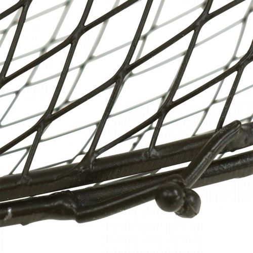 Floristik24 Metal heart, wire heart, basket heart Brown H16.5cm L31cm