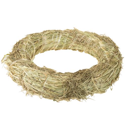 Product Hay wreaths, table decoration, natural material, Ø 31-32cm, set of 5