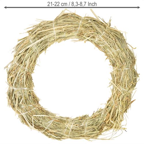 Product Hay wreaths natural decoration 21-22cm set of 5 DIY wreath