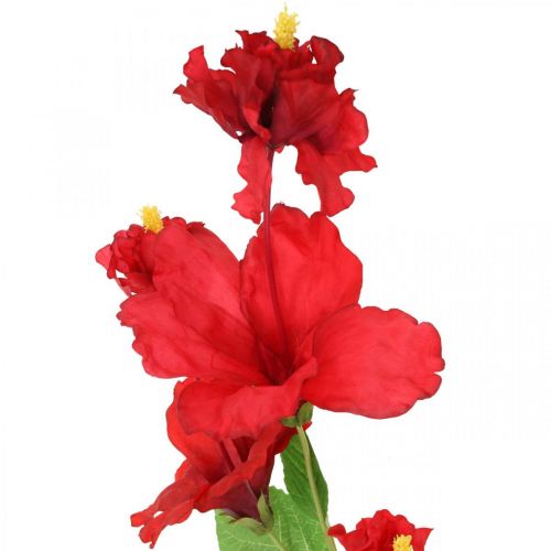 Artificial flower hibiscus branch red deco branch hibiscus H107cm
