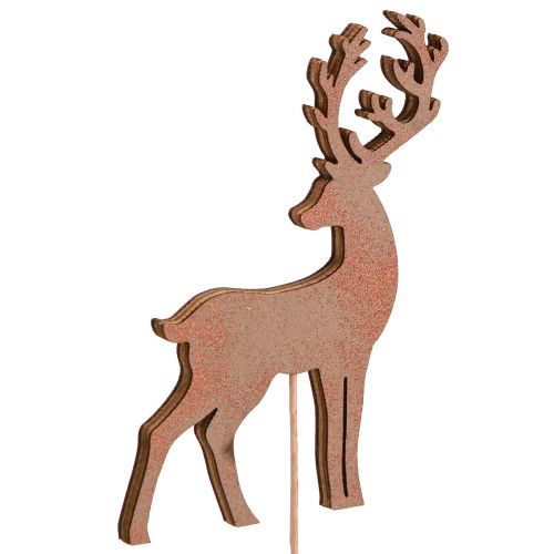 Product Deer decoration flower plug bronze gold 8-10cm 18 pcs