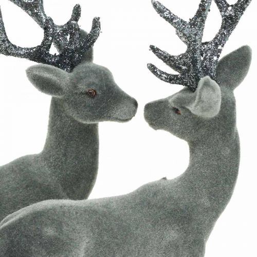 Product Deco deer deco figure deco reindeer anthracite H20cm 2pcs