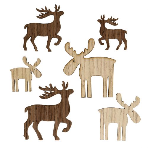 Floristik24 Mix reindeer for scattering brown, natural 3cm - 5cm 72pcs