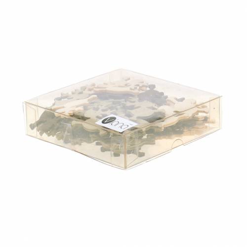 Floristik24 Scatter decoration deer made of wood white, brown, natural 4 cm 72 pcs