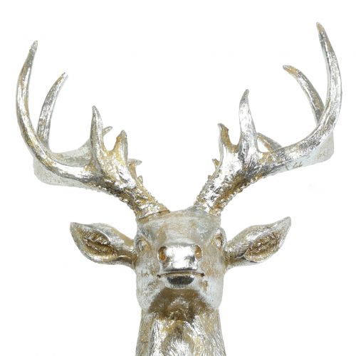 Floristik24 Deer head for wall decoration gold, silver 36cm x 48cm