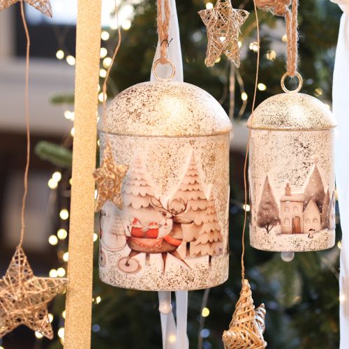 Bell with Christmas motif for hanging, 26cm | Floristik24.ie