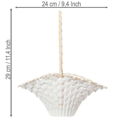 Wedding flower girl basket 24cm x 17cm | Floristik24.ie