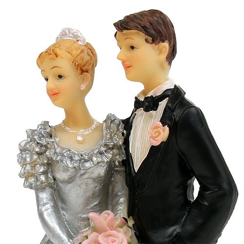 Floristik24 Wedding couple for silver wedding 14cm