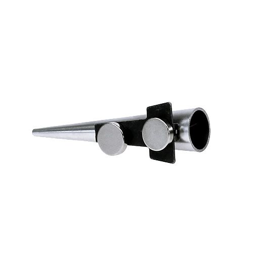 Floristik24 Wedding pin with magnet, shiny silver 7cm