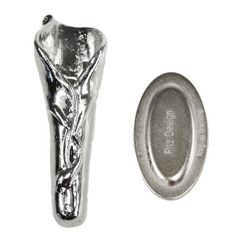 Floristik24 Wedding pin with magnet silver 5cm