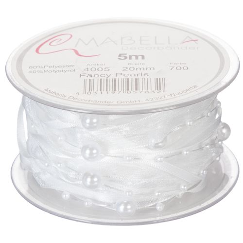 Product Wedding ribbon white 20mm 5m