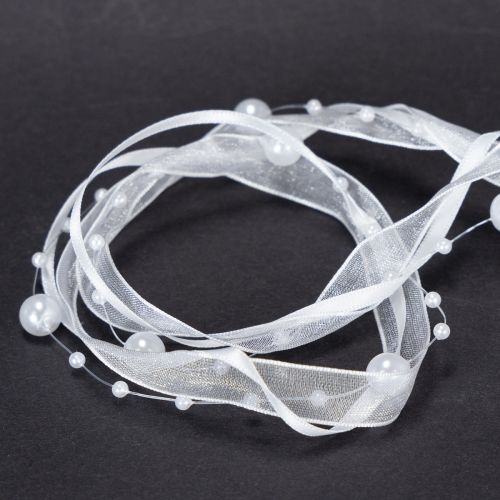 Product Wedding ribbon white 20mm 5m