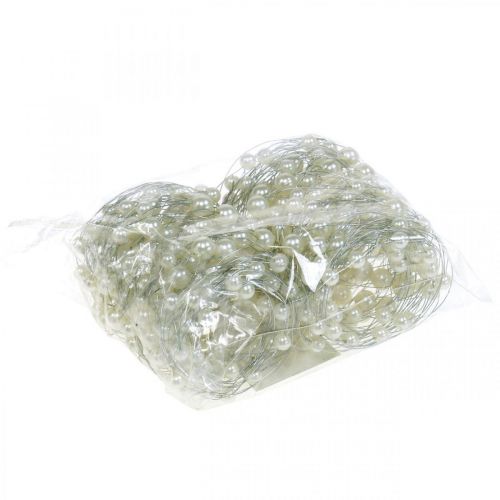 Floristik24 Wedding decoration, decorative string of pearls, garland with pearls, decorative wire 2.5m 2pcs