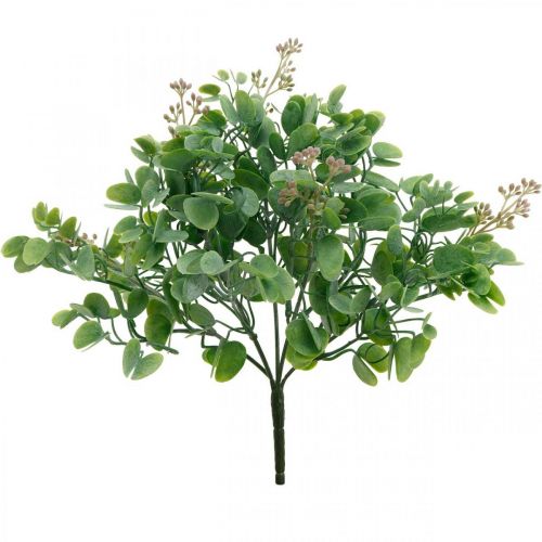 Product Wedding decoration eucalyptus branches with flowers decorative bouquet green, pink 26cm