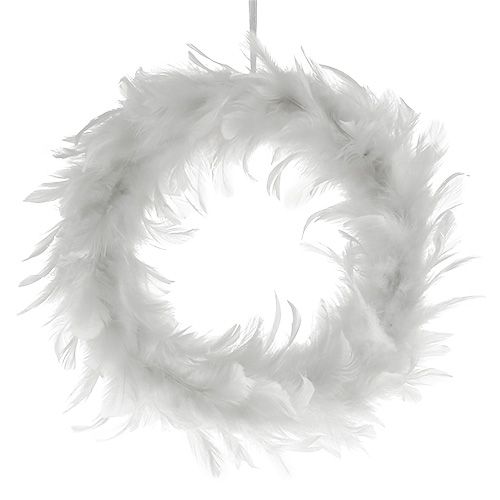 Floristik24 Wedding decoration spring wreath Ø20cm white 3pcs
