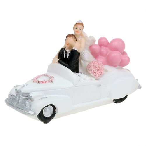 Floristik24 Wedding figure bridal couple in the car 16cm