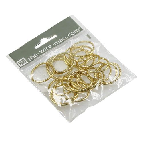 Floristik24 Wedding Rings Gold Ø3cm 25 pcs