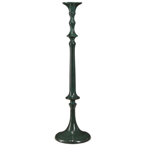 Product High Candle Holder Metal Ceramic Look Green H49cm
