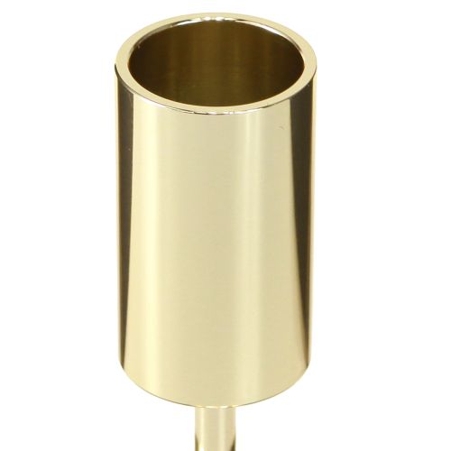 Product Tall taper candle holder, gold metal, 27.5cm, 4 pieces