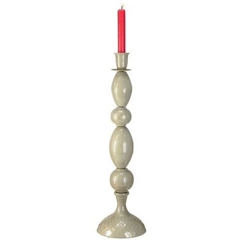 Product Tall candle holder grey gold metal candle holder 51cm