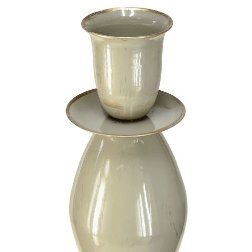 Product Tall candle holder grey gold metal candle holder 51cm