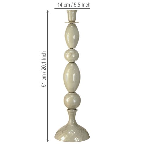 Product Tall candle holder grey gold metal candle holder 51cm