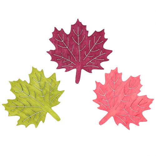 Maple leaf wood for scattering assorted colors 4cm 72pcs