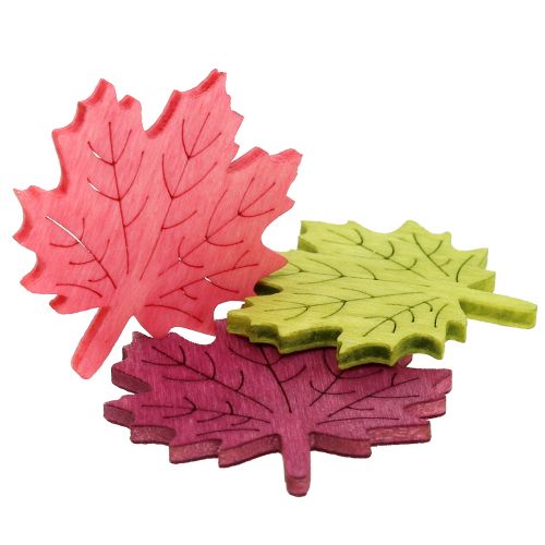 Product Maple leaf wood for scattering, colored assorted, 4 cm, 72 pieces