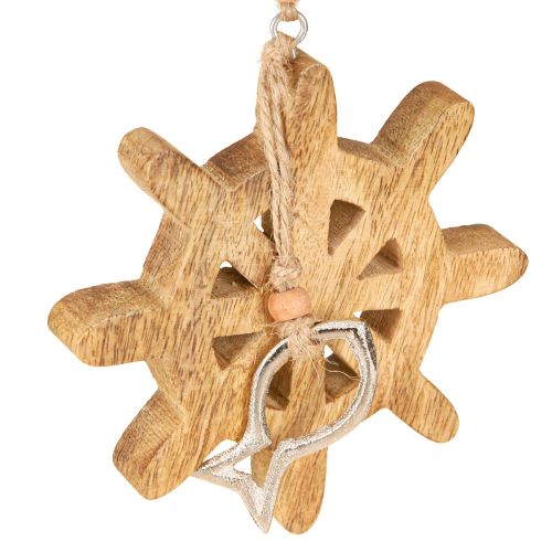 Product Wooden steering wheel decoration metal fish pendant Ø12cm 3pcs