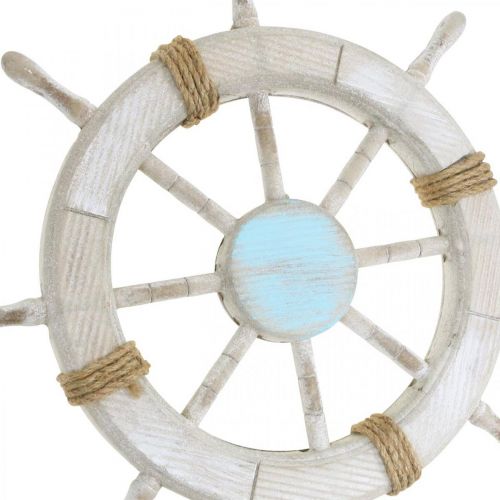 Product Wooden steering wheel Nautical decoration Maritime wall decoration Ø45cm