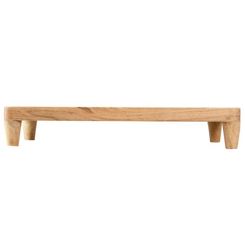 Product Wooden Tray with Feet Table Pedestal Natural 45x20x7.5cm