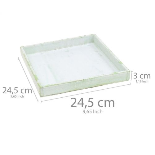 Product Wooden tray, spring decoration, tray for planting 24.5×24.5cm
