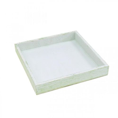 Wooden coaster, table decoration, tray for planting 19×19cm