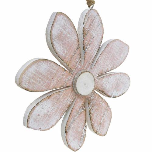Product Wooden flowers to hang, summer, flowers in pastel colors, spring decoration Ø16cm 3pcs