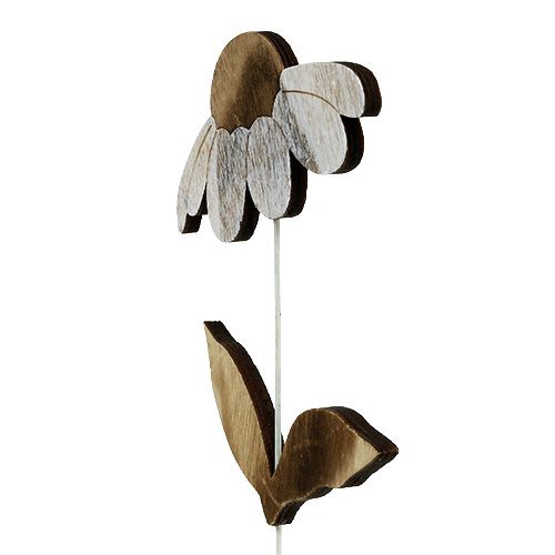 Floristik24 Wood flower nature 27cm x 12cm 2pcs