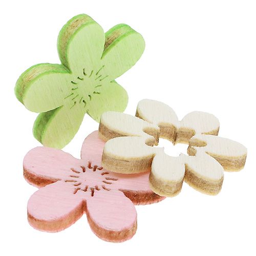 Floristik24 Wooden flowers sprinkle decoration Ø2cm pastel assort. 144St