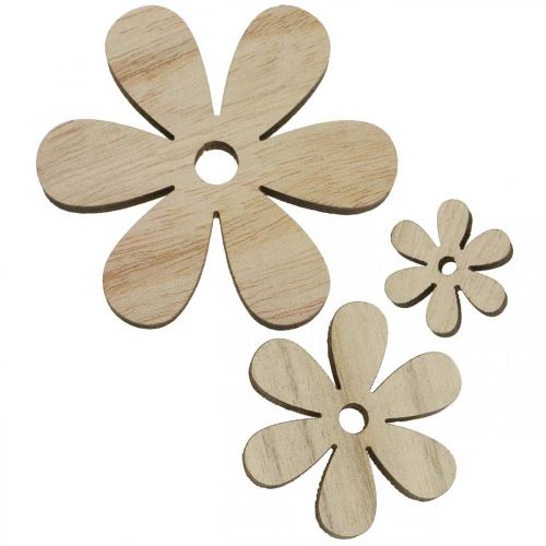Product Wooden flowers scatter decoration deco blossoms wood Ø2.5–6.5cm 29pcs
