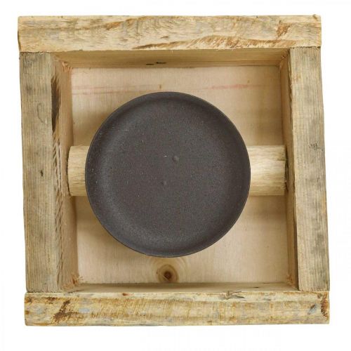 Floristik24 Candlestick table decoration candle holder wood decoration 15×15cm