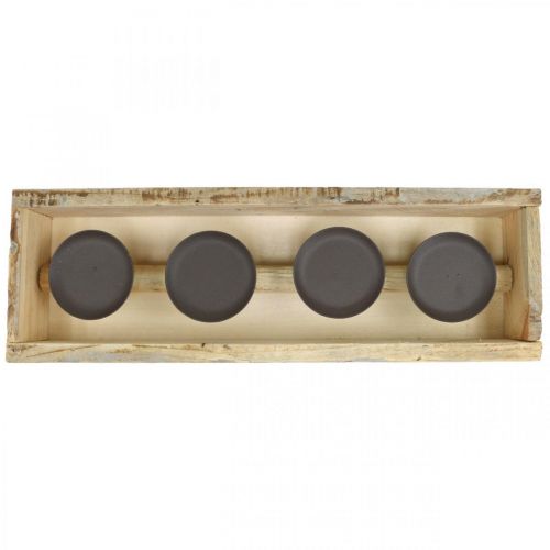 Product Table decoration Advent candlestick candle tray wood L48cm