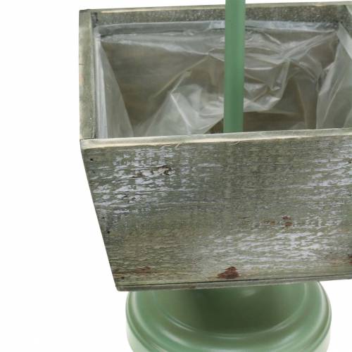 Product Plant pot with foot weathervane wood natural/green 26x20cm H68cm