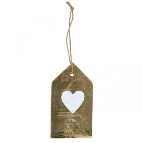 Floristik24 House with heart, wooden decoration for hanging, house decoration antique look H18cm