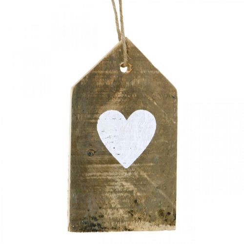 Floristik24 House with heart, wooden decoration for hanging, house decoration antique look H18cm